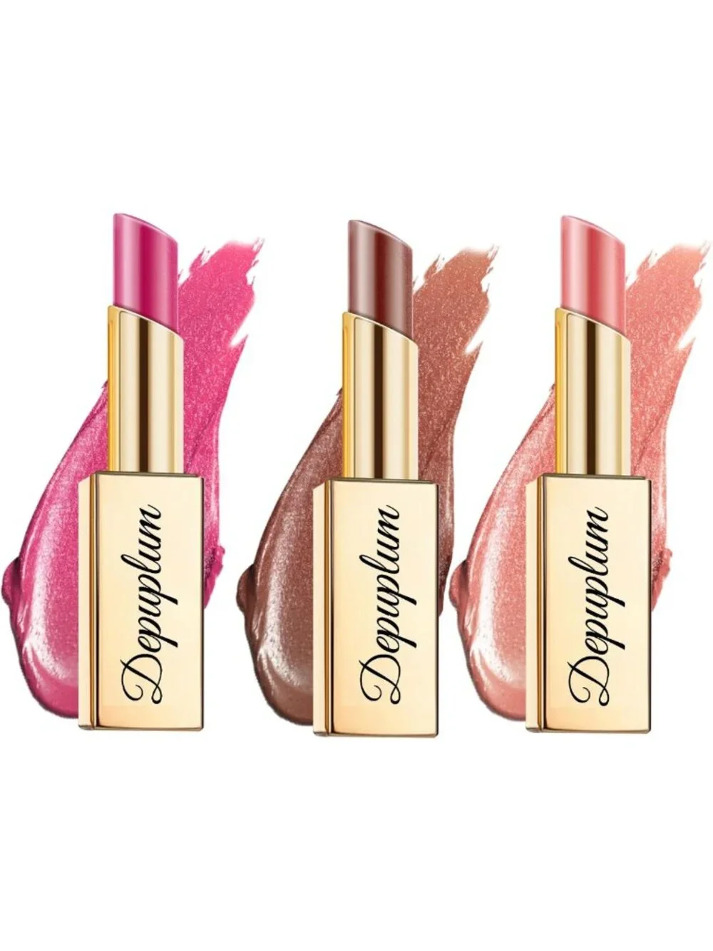 Vibrant Hot Pink & Nude Lipstick Set | Shimmer Tinted Balm, Hydrating